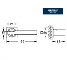 MEDIDAS PORTARROLLOS SIN TAPA ALLURE GROHE